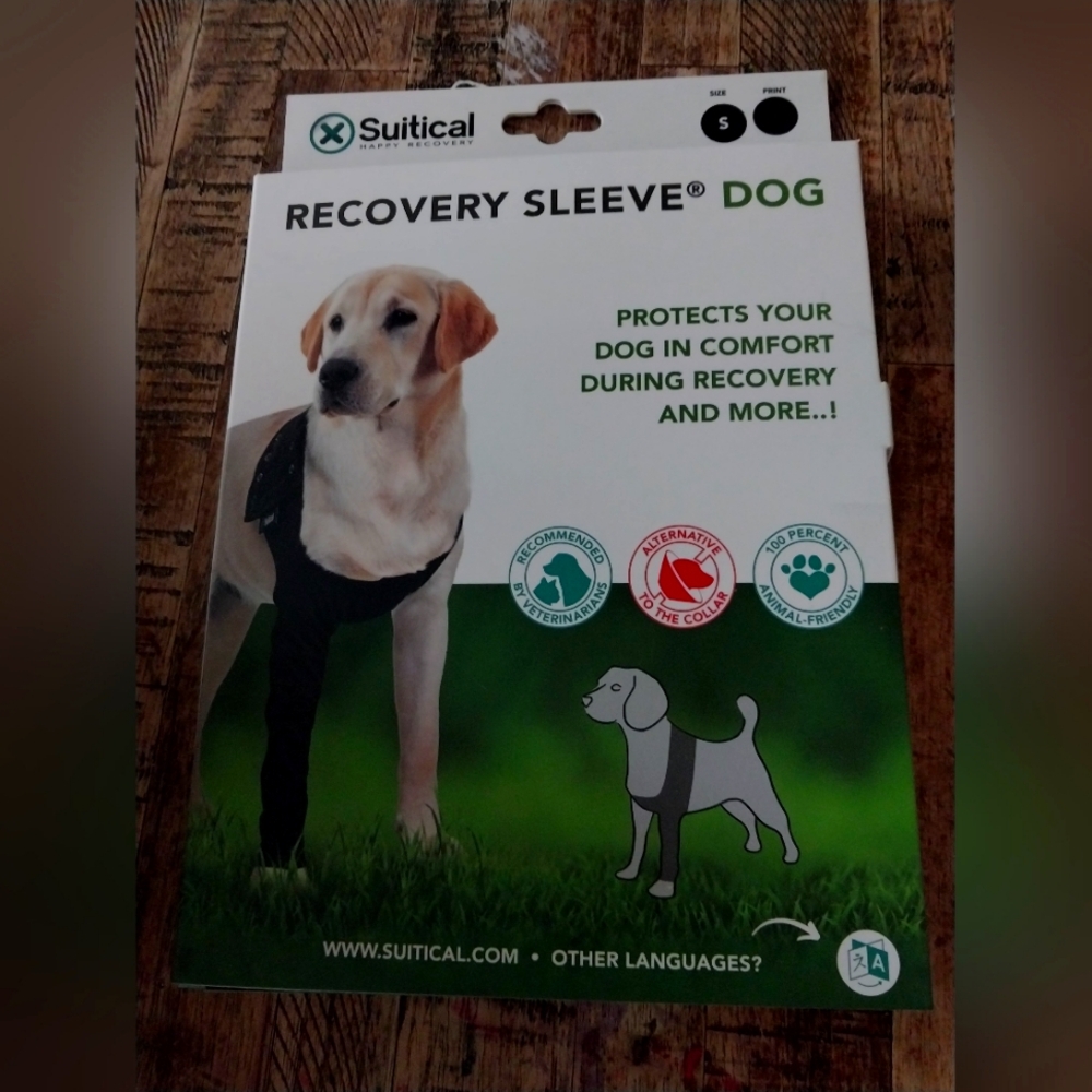 Recovery Sleeve for Dogs - Black Size Small